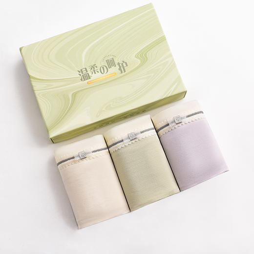 新款薄氧裤天丝莫代尔中腰款内裤3条盒装女款无痕舒适夏季超薄透气三角底裤DKM1264 商品图5