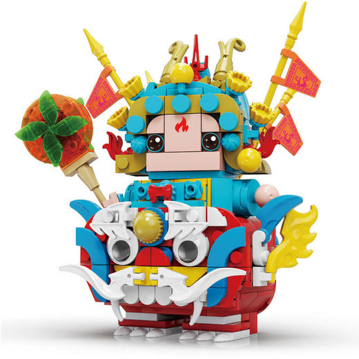 【kaido开度福运国潮系列公仔】兼容乐高拼装积木玩具 益智儿童桌面摆件  潮品摆件寓意美好创意拼搭亲子玩具 商品图4