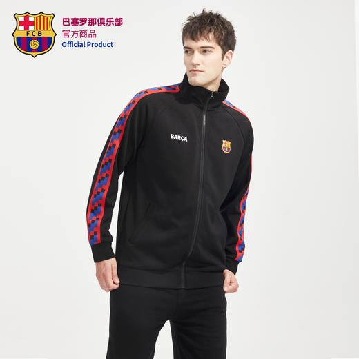 巴塞罗那俱乐部官方商品丨巴萨运动夹克针织外套黑色上装球迷服饰 商品图1