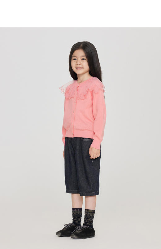 jnby  23年秋款  甜美混纺短款开襟毛衫  1N7313070 商品图4