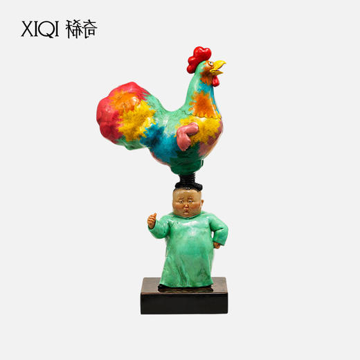 稀奇艺术雕塑摆件瞿广慈作品《老子属鸡》桌面居家饰品 商品图1