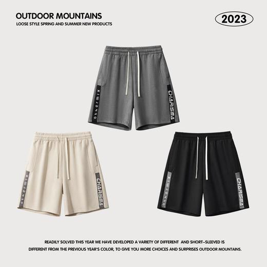 RS男装|2023夏季美式高街潮牌麂皮绒短裤男大码宽松运动五分裤子 商品图2
