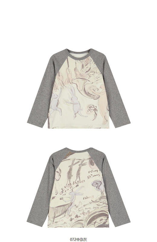 jnby  23年秋款  印花直筒长袖T恤 1N7112360 商品图3