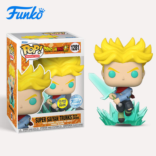 Funko POP!  Super Saiyan Trunks 日漫 龙珠超 超级赛亚特兰克斯与剑 夜光限定款公仔手办摆件 60245 商品图2