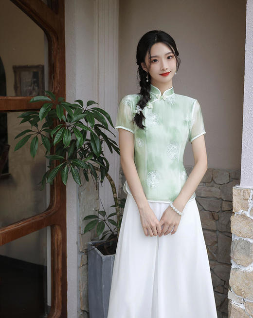 日常修身，出游改良轻薄小上衣夏两件套XL-23215 商品图1