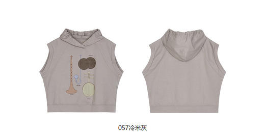 jnby  23年秋款  背心式连帽套头卫衣  1N7413170 商品图4