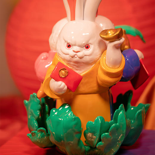 稀奇艺术 文那签名限量作品《兔三好》桌面艺术摆件原创创意礼品 商品图2