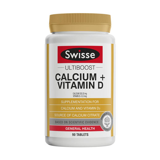 【一般贸易进口】澳洲Swisse钙+维生素D片 90粒 商品图0