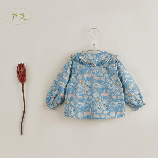 【马克珍妮 芦芙】秋装新款 女童林中小鹿纯棉衬衫 231529 商品图1