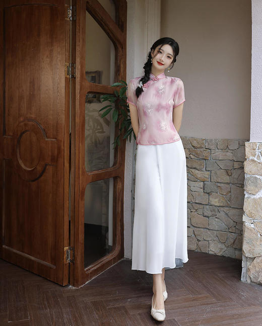 日常修身，出游改良轻薄小上衣夏两件套XL-23215 商品图3