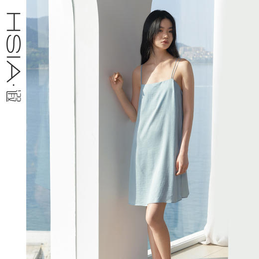 遐吊带睡裙2023夏季新款高品质法国缎细肩带美背抹胸式性感睡衣女 商品图0