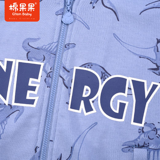 棉果果秋季新品男童运动帅气针织连帽外套M312100223459 商品图1