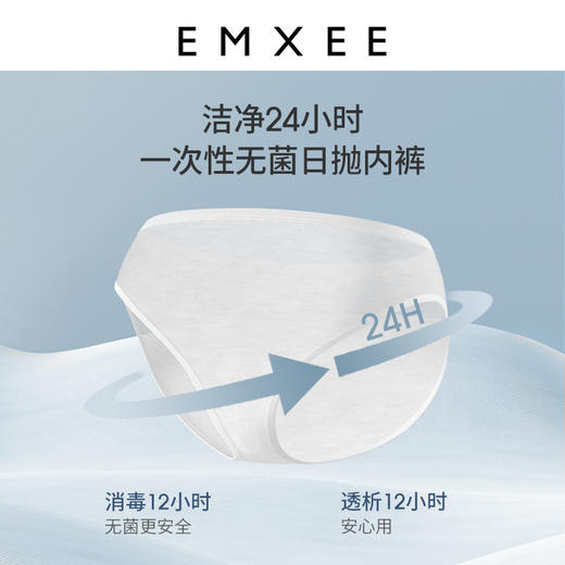 【一次性用品】嫚熙一次性内裤纯棉免洗旅行产妇产后月子共15盒60条 商品图4