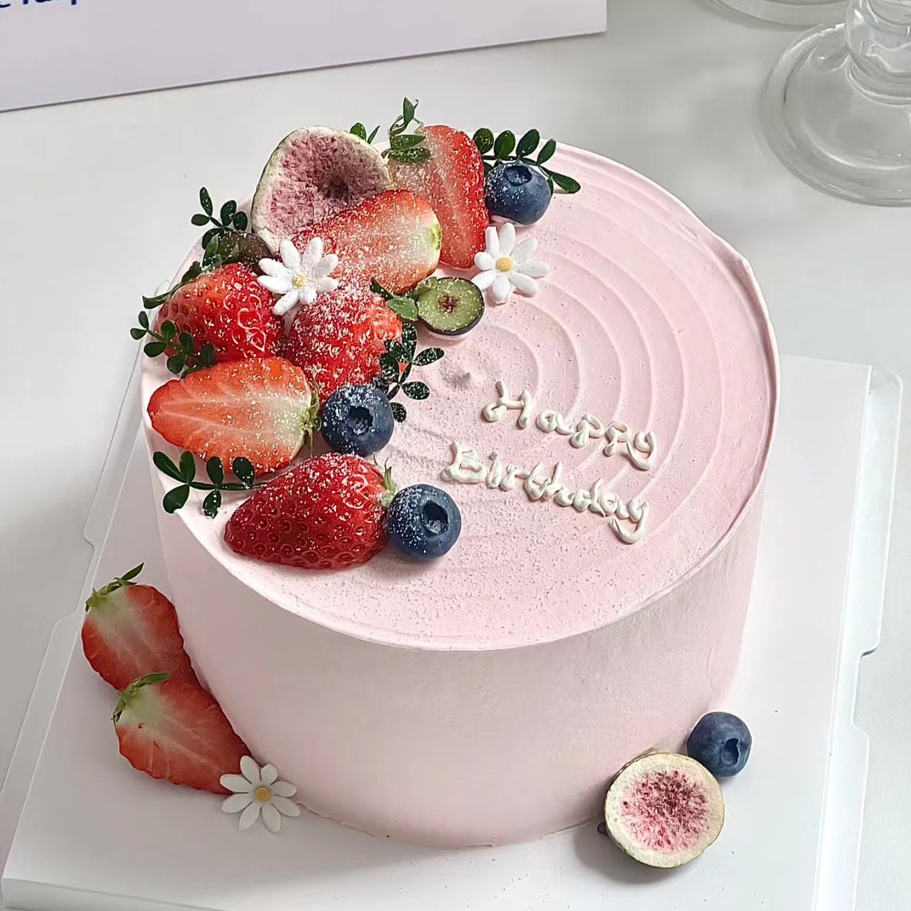 【粉系简约水果蛋糕】-生日蛋糕/水果蛋糕