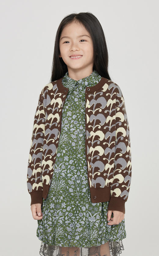 jnby  23年秋款  撞色短款开襟毛衫  1N7311240 商品图3