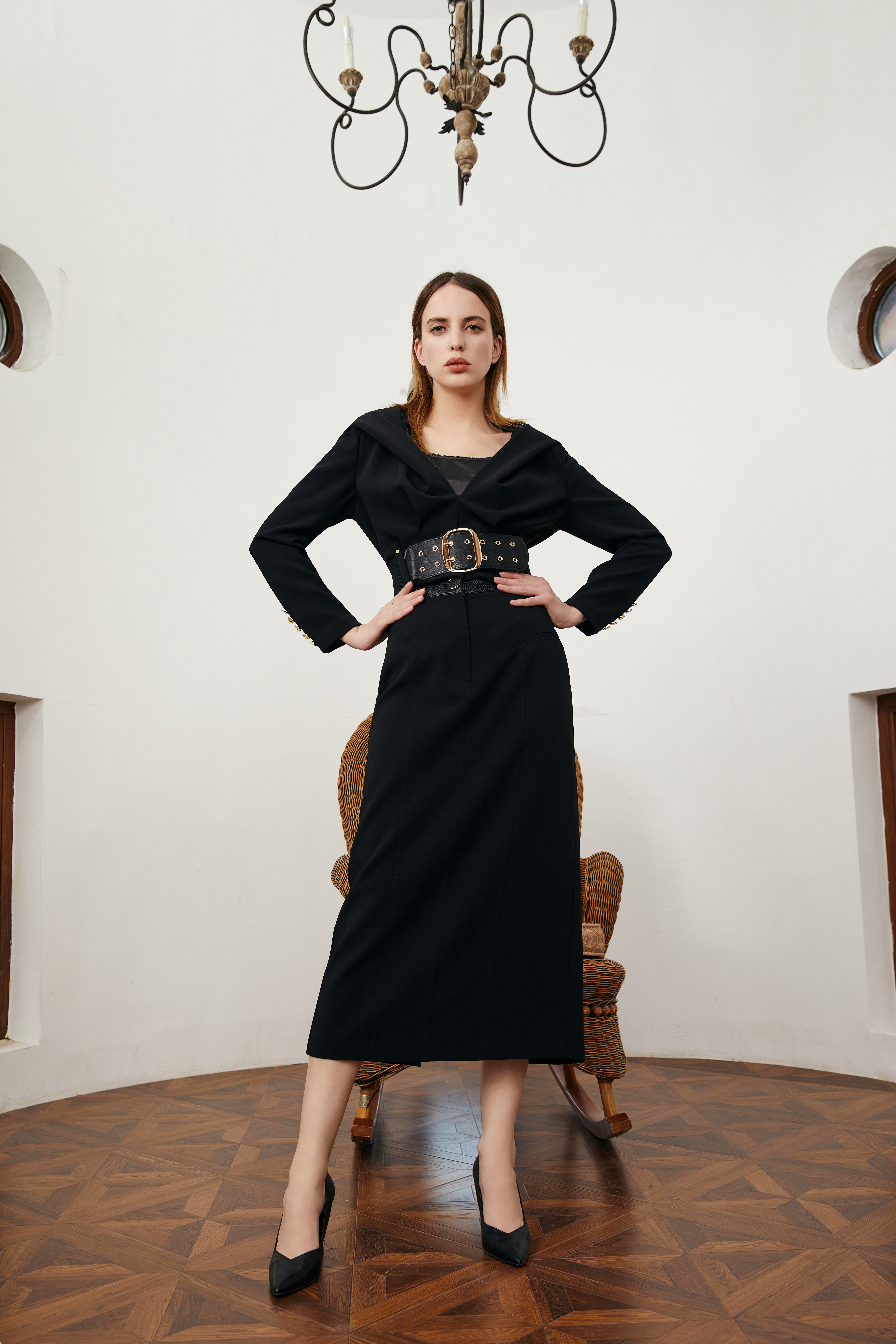 SAFICOO【致敬无畏】系列 时尚率性高腰加长版西装半裙