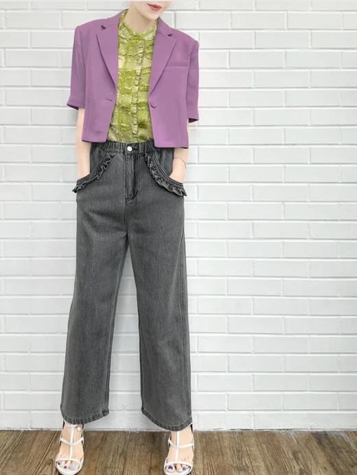 TYNVIE 短袖西装外套 - 紫色 商品图4