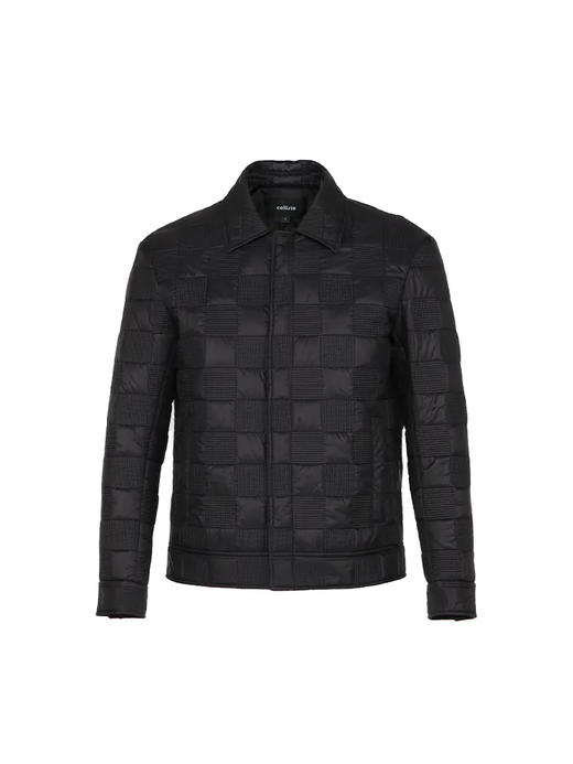 callisto黑色锦纶聚酯纤维翻领棉夹克 FRFEP009C 商品图3