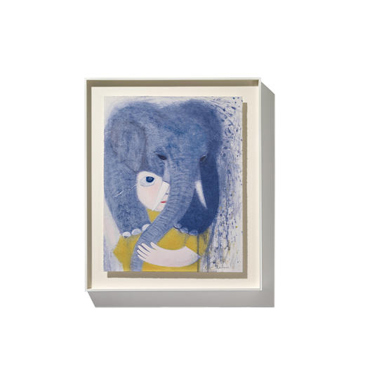 稀奇艺术 马玉签名限量版画《让我抱抱你-大象》艺术装饰画乔迁礼物 商品图7