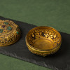 清 铜鎏金嵌宝石宝相花卉纹圆形香盒 商品缩略图2