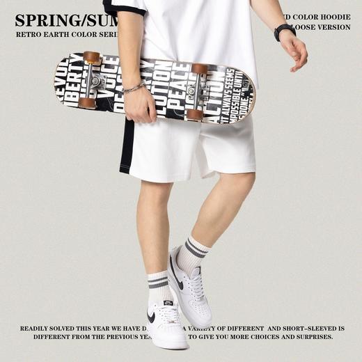 RS男装|2023夏季330克华夫格休闲撞色男士短裤高街潮牌百搭五分裤 商品图3