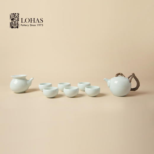 陆宝-镜清节趣茶组9件式 青瓷冰裂 商品图6