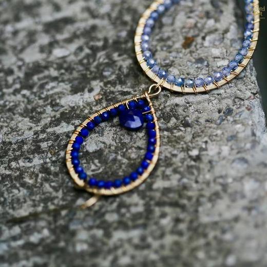 SpoiledBrat Jewelry蓝色锆石青金石耳环 商品图2