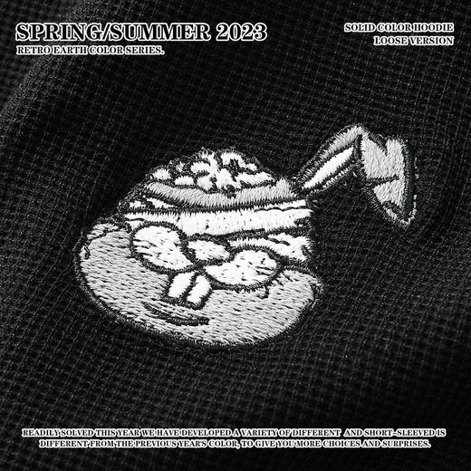 RS男装|2023夏季新款华夫格翻领日系宽松潮流百搭休闲男士短袖T恤 商品图2