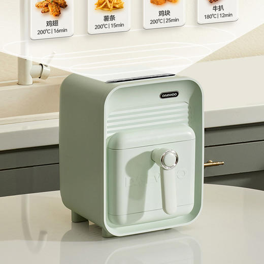 大宇空气炸锅方方家用多功能全自动5L大容量蒸汽炸锅 心选到家 商品图3