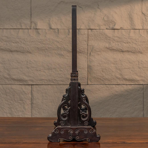 清 红木镶云石插屏 商品图3