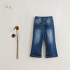 【马克珍妮 芦芙】秋装新款 女童复古牛仔裤喇叭裤231766 商品缩略图2