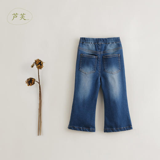 【马克珍妮 芦芙】秋装新款 女童复古牛仔裤喇叭裤231766 商品图2