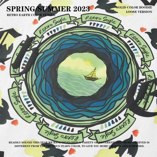 RS男装|2023夏季230g新品油画数码印花短袖欧美风潮牌男生T恤跨境 商品图2