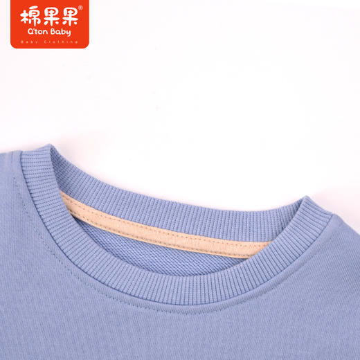 棉果果秋季新品男童圆领加绒常规套头卫衣M312180223466 商品图3