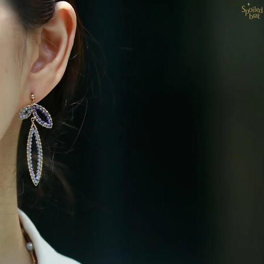 SpoiledBrat Jewelry紫色系叶片耳环 商品图3