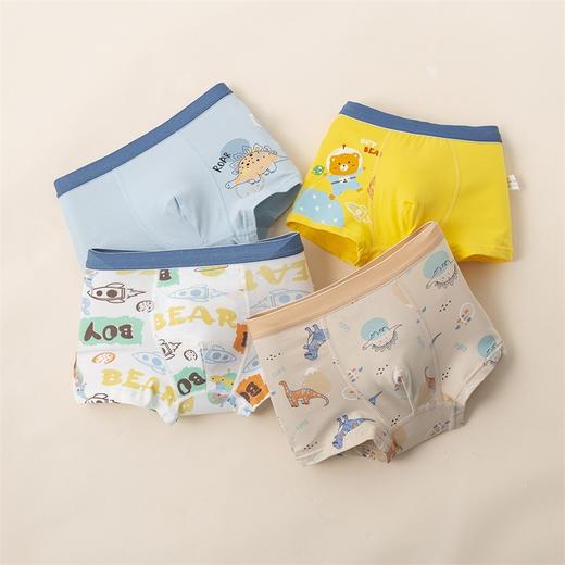 贝贝怡儿童内裤男女童平角四角短裤中小童宝宝内裤4件装 商品图6