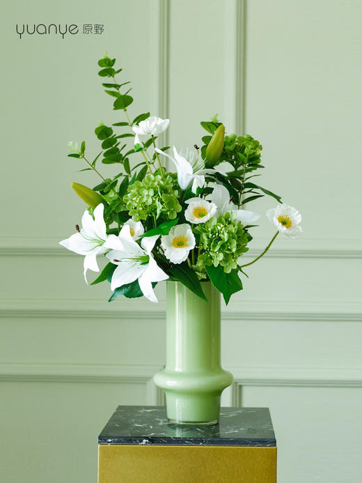 高档仿真花束花艺北欧奶油风花器摆件客厅电视柜餐桌酒店摆设假花 商品图3