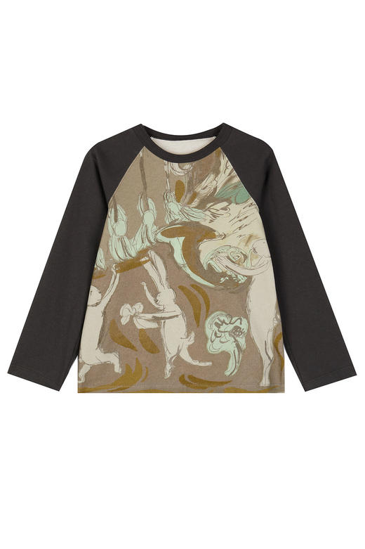 jnby  23年秋款  印花直筒长袖T恤 1N7112360 商品图0