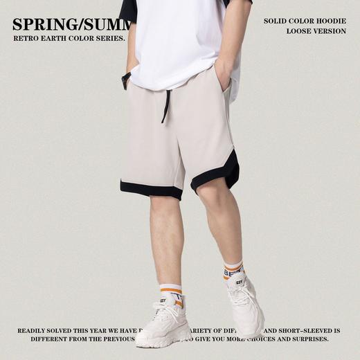 RS男装|2023夏季385g新款拼接梭织撞色短裤欧美街头潮牌ins休闲裤 商品图4
