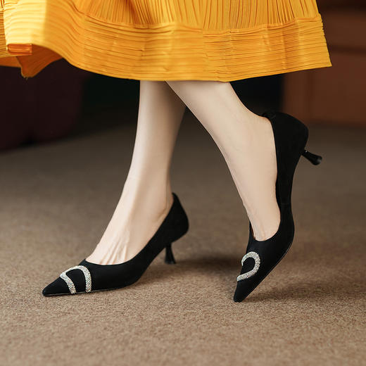 秋季新款，尖头高跟细跟单鞋HCY-3661 商品图8