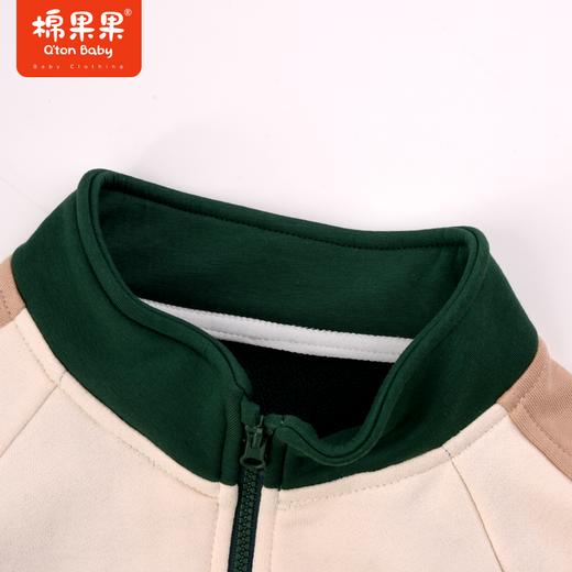 棉果果秋季新品男童运动风撞色拼接大口袋小立领套头卫衣M312180223479 商品图3