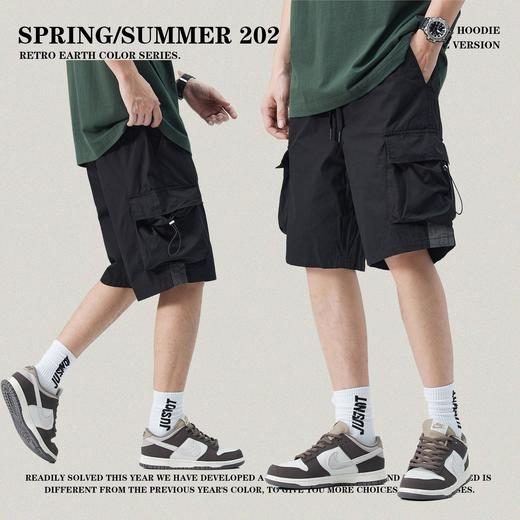RS男装|立体口袋工装短裤男夏季新款水洗复古宽松休闲五分裤子 商品图4
