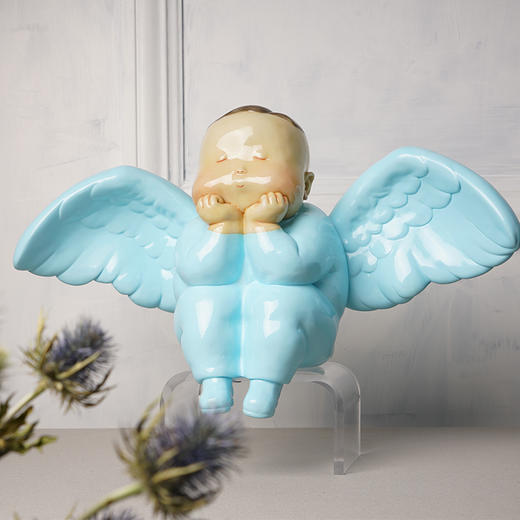 稀奇艺术雕塑瞿广慈《天使比比》人物桌面摆件客厅饰品高端艺术品 商品图0