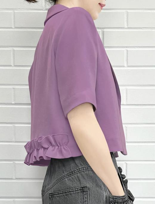 TYNVIE 短袖西装外套 - 紫色 商品图1