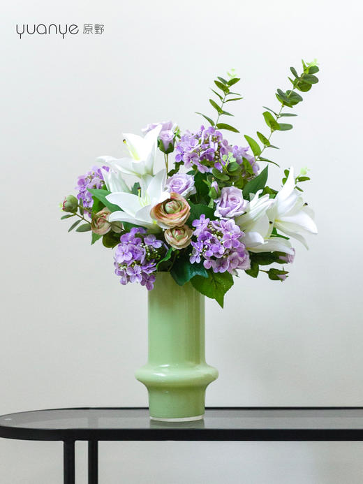高档仿真花束花艺北欧奶油风花器摆件客厅电视柜餐桌酒店摆设假花 商品图5