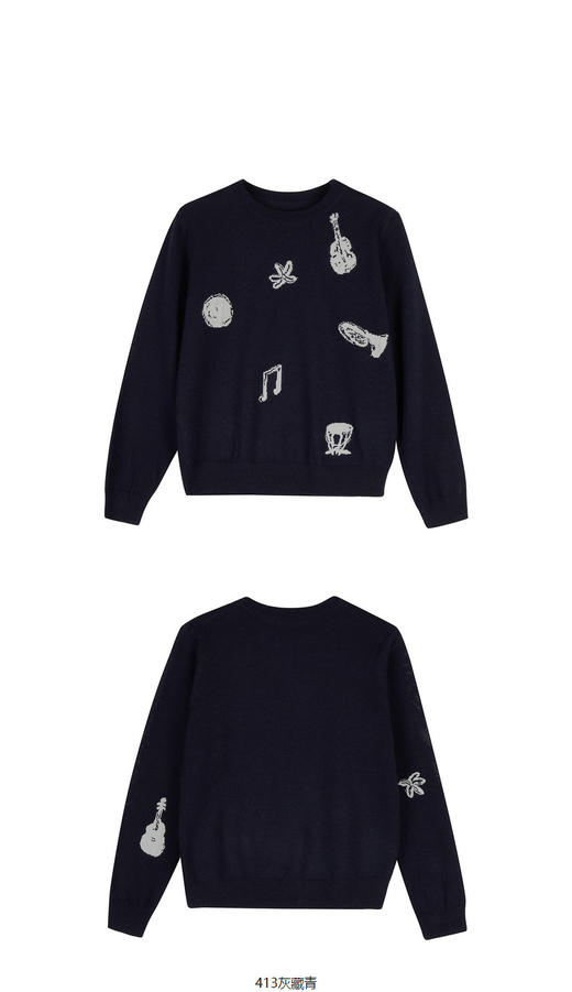 jnby  23年秋款  保暖舒适长袖套头毛衫  1N7313330 商品图9