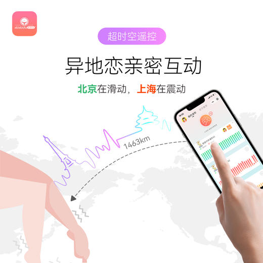 【羞羞哒 震震蛋】异地恋产品 手机遥控 U型设计 外出调教 硅胶亲肤 女性私密伴侣 商品图2