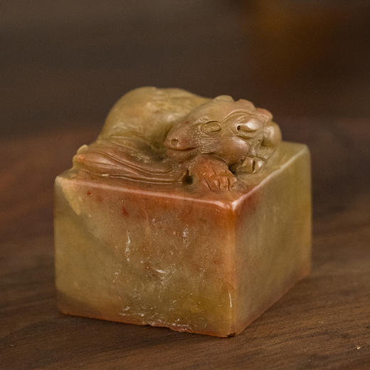 清 寿山石雕兽钮印章 商品图0