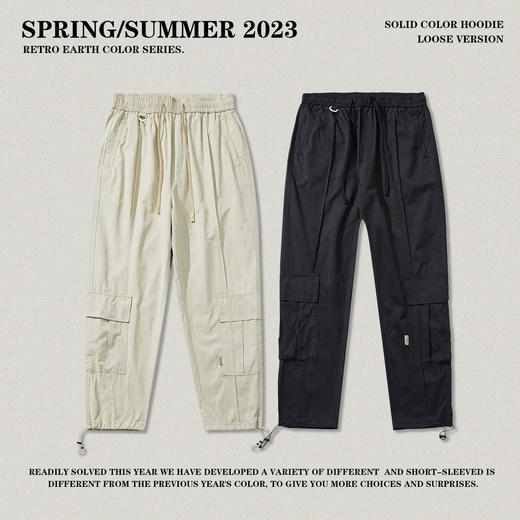 RS男装|山系机能风多口袋工装裤2023夏季新款阔腿宽松束脚休闲裤 商品图2