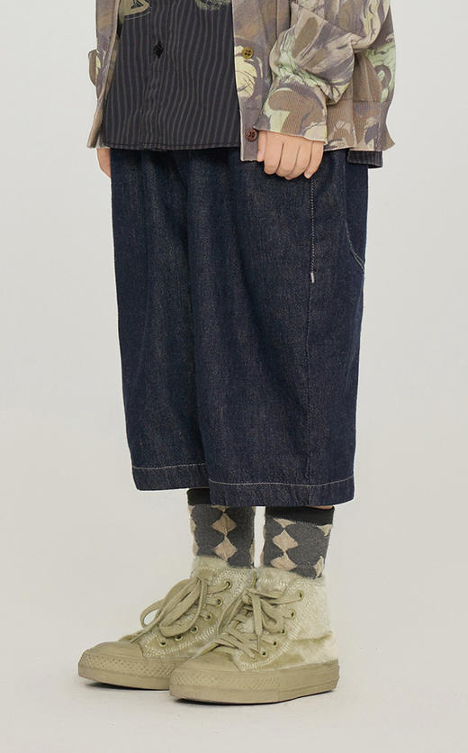 jnby  23年秋款  宽松牛仔中裤  1N7E11350 商品图4